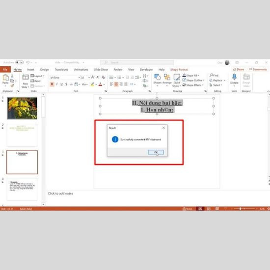 Cách chữa lỗi phông chữ trong powerpoint