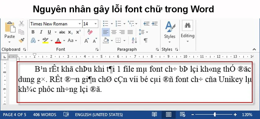 Cách sửa lỗi phong chữ